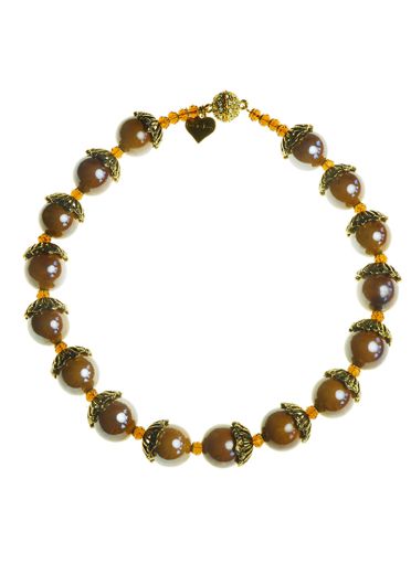 Amber Acorn Necklace