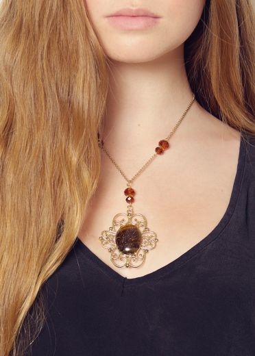 Tigers Eye Ornate Pendant
