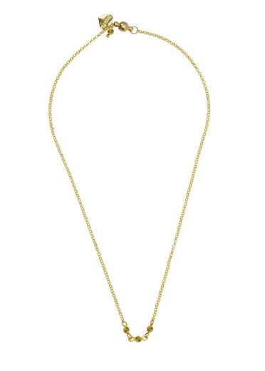 Pyrite Gemstone Triple Chain Necklace