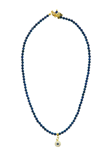 Navy Starstone Gemstone Protective Eye Necklace