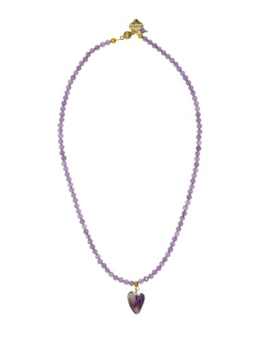 Amethyst Gemstone Heart Necklace