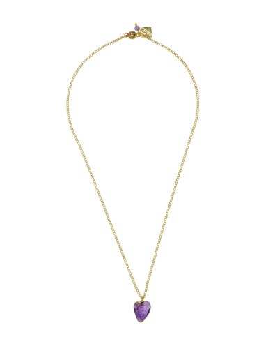 Amethyst Gemstone Heart Chain Necklace