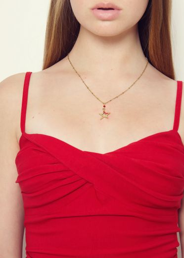 Ruby Star Chain Necklace