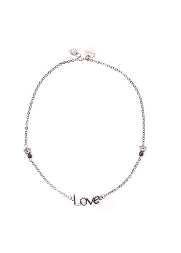 Amethyst love necklace