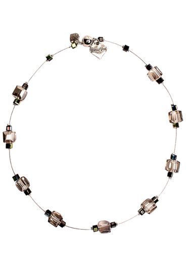 Smoky Cube Necklace