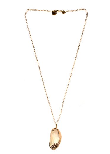 Iridescent Shell Long Necklace 
