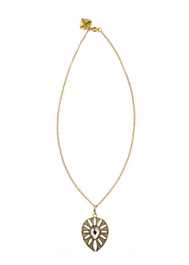 Vintage Gold Crystal Pendant