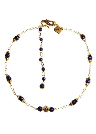 Navy Starstone Gemstone Chain Necklace