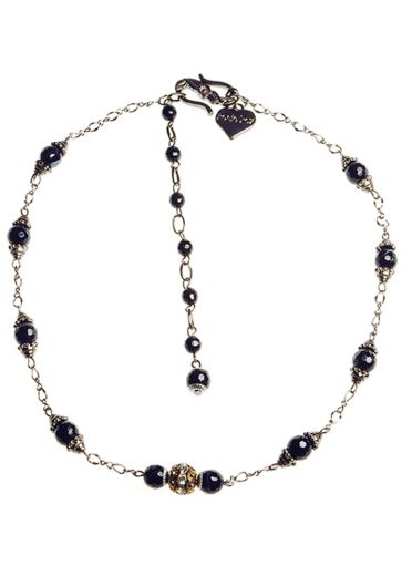 Black Onyx Gemstone Chain Necklace
