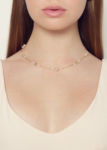 Gold Sahara Crystal Strand Necklace
