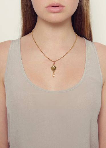 Sahara Coral Rose Necklace