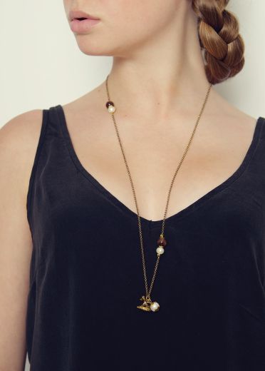 Pearl Sunset Chain Necklace