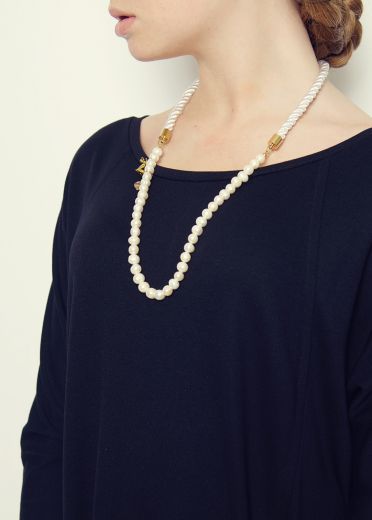 Nautical Pearl Necklace