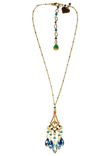 Emerald Agate Deco Necklace
