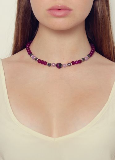 Berry Agate Necklace