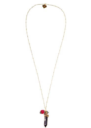 Carbonado and Agate Pendant