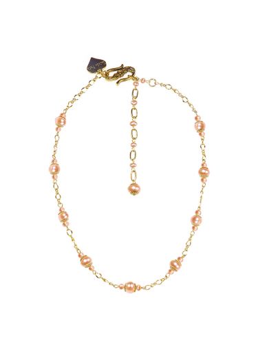 Pink Pearl Chain Necklace