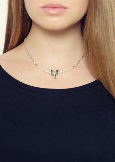 Freshwater Pearl Fox Bar Necklace