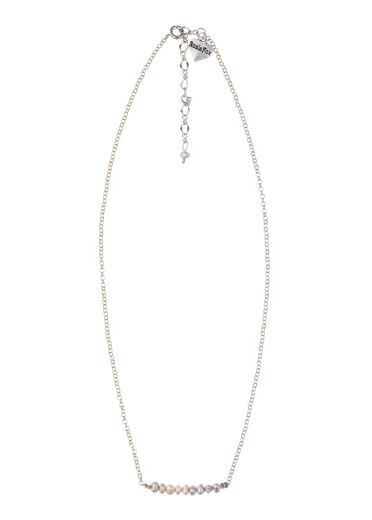 Freshwater Grey Pearl Bar Necklace