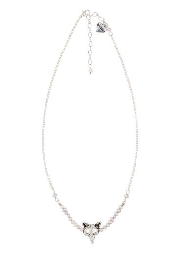Freshwater Grey Pearl Fox Bar Necklace