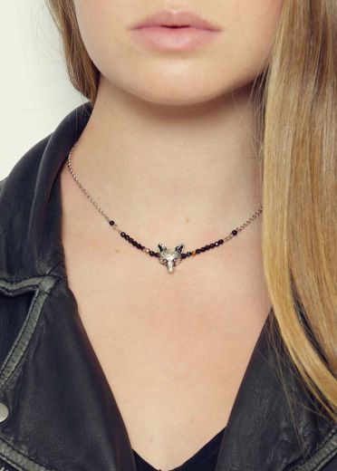 Cafe Noir Agate Fox Bar Necklaces