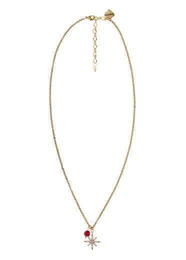 Ruby Star Agate Chain Necklace