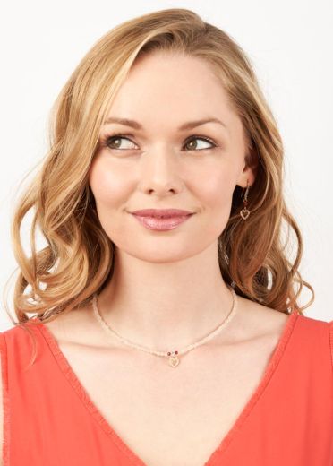 Ruby Rose Heart Gemstone Necklace