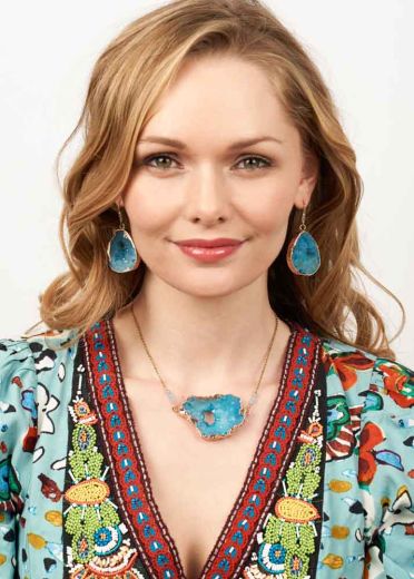 Sky Agate Crystal Necklace