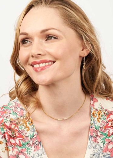 Amazonite Gemstone Bar Necklace