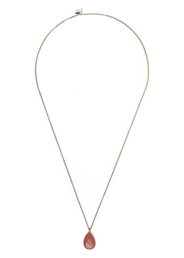 Blush Pyrite & Agate Long Necklace				