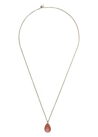 Blush Pyrite & Agate Long Necklace				