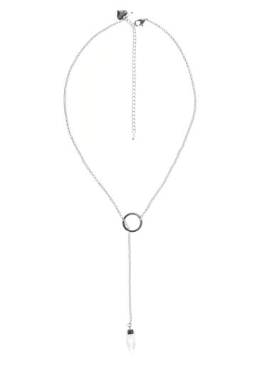 Quartz Crystal Point Lariat Necklace
