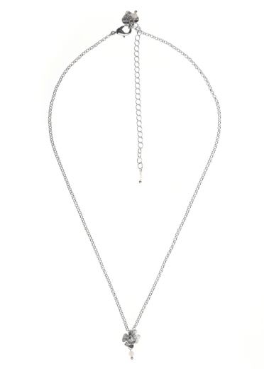 Silver Rose Chain Necklace