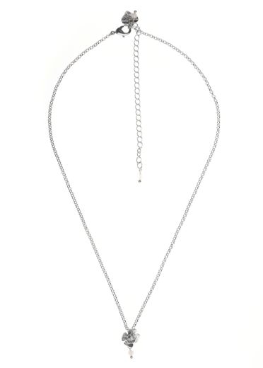 Silver Rose Chain Necklace