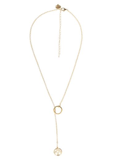 Citrine Gold Tree of Life Lariat Necklace