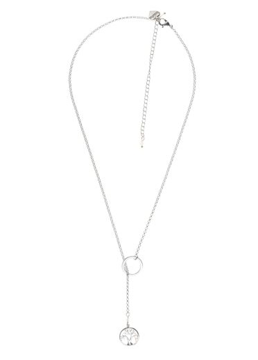 Silver Tree of Life Lariat Necklace