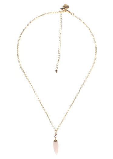 Rose Quartz Point Gemstone Necklace
