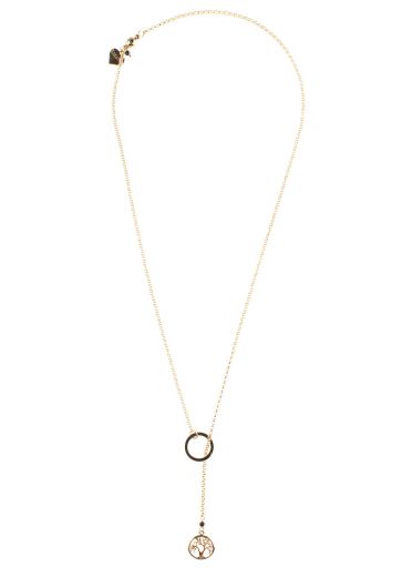 Magnetite Tree of Life Lariat Necklace