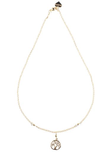 Pyrite Tree of Life Chain Necklace