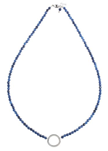 Silver Navy Empowerment Circle Necklace