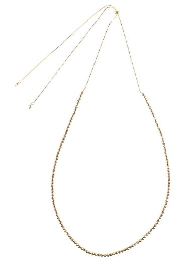 Pyrite Front Tie Necklace