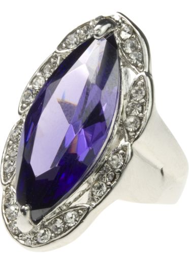 Amethyst Diamond Ring