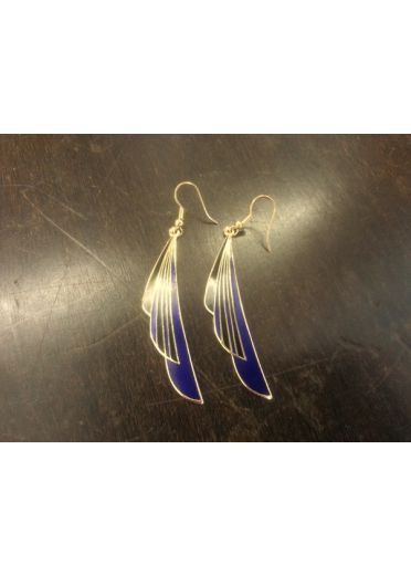 Aqua Wing Earrings