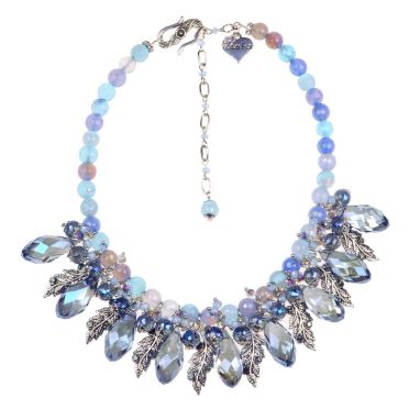 Azure Agate Statement Necklace