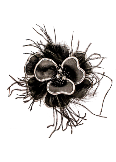 Black & White Crystal Flower