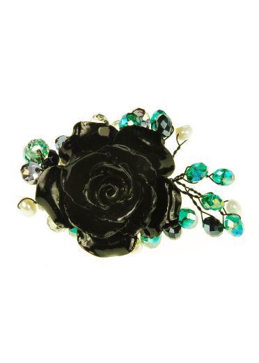 Black Rose Adjustable ring