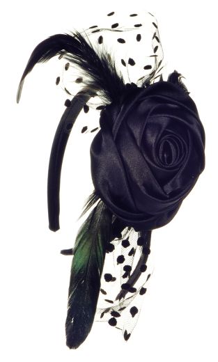 Black Rose Polka Dot Band