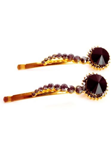 Black Spike Hair Slides