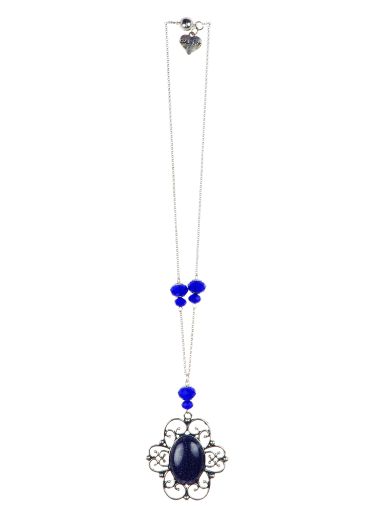 Blue Sandstone Ornate Pendant