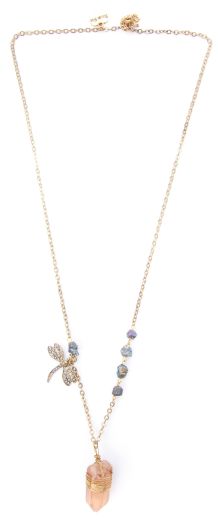 Cetrine dragonfly necklace